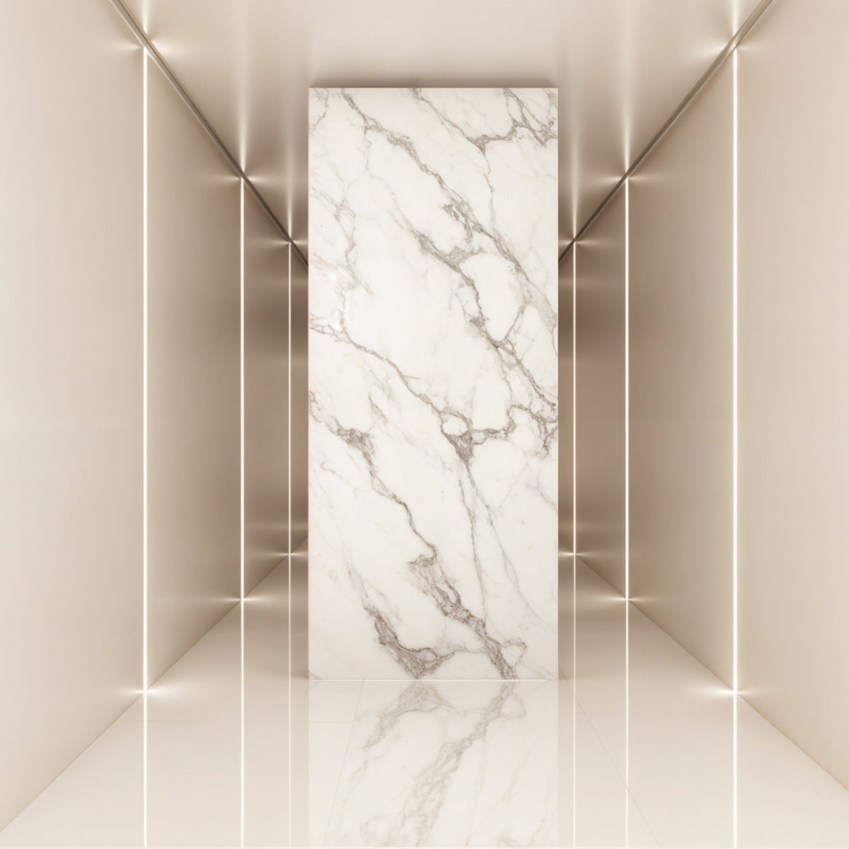 Revestimento Flexível Placa Mármore Carrara Cristal 1,22 x 2,44m